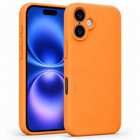 iPhone 16 - Silikon Hülle Soft-Touch Mandarine