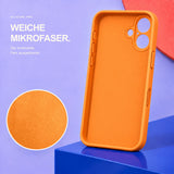 iPhone 16 - Silikon Hülle Soft-Touch Mandarine
