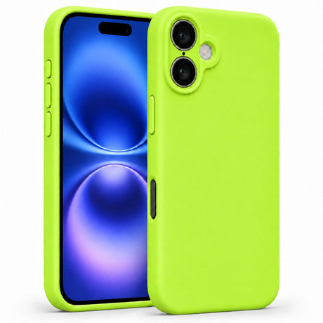 iPhone 16 - Silikon Hülle Soft-Touch Neon-Grün