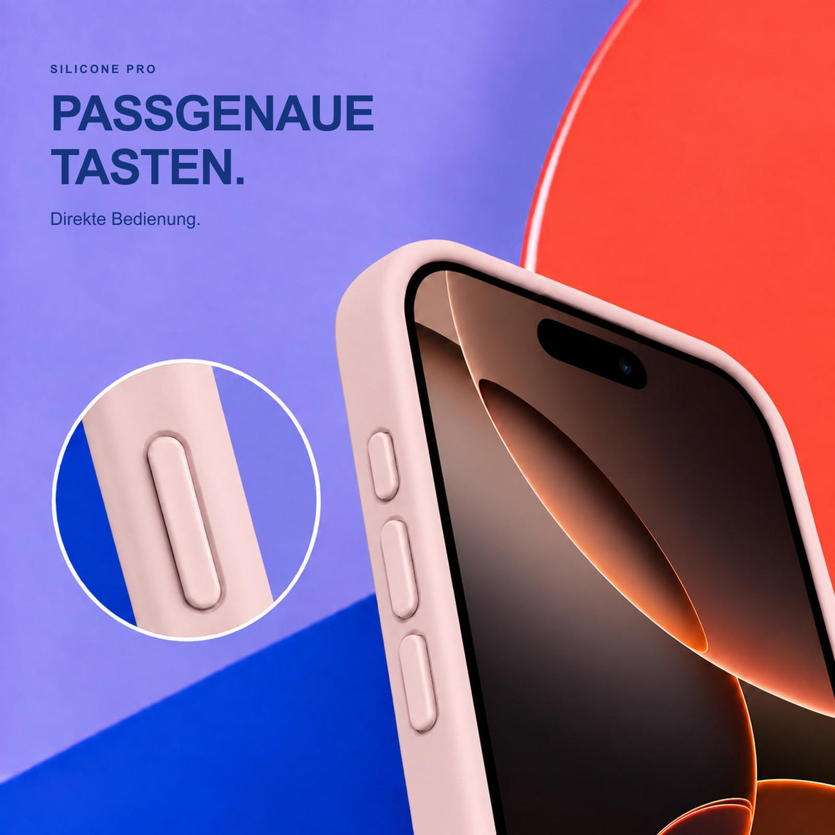 iPhone 16 Pro Max - Silikon Hülle Soft-Touch Altrosa