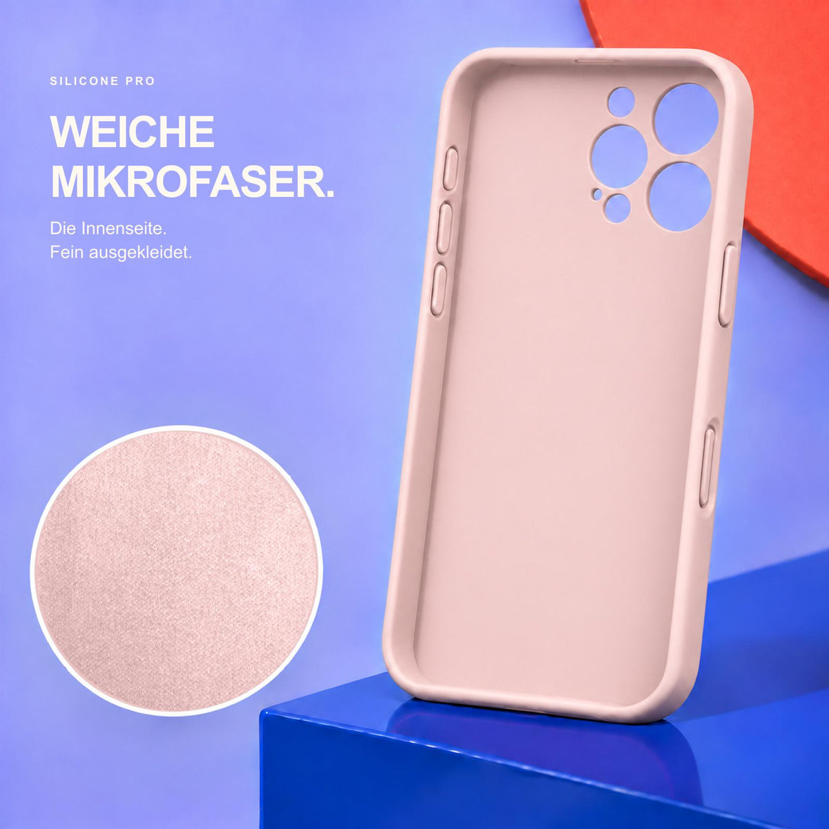 iPhone 16 Pro Max - Silikon Hülle Soft-Touch Altrosa