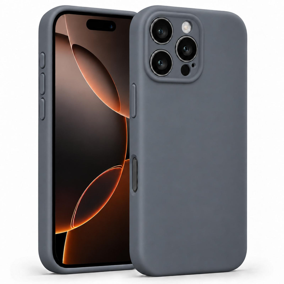 iPhone 16 Pro - Silikon Hülle Soft-Touch Anthrazit