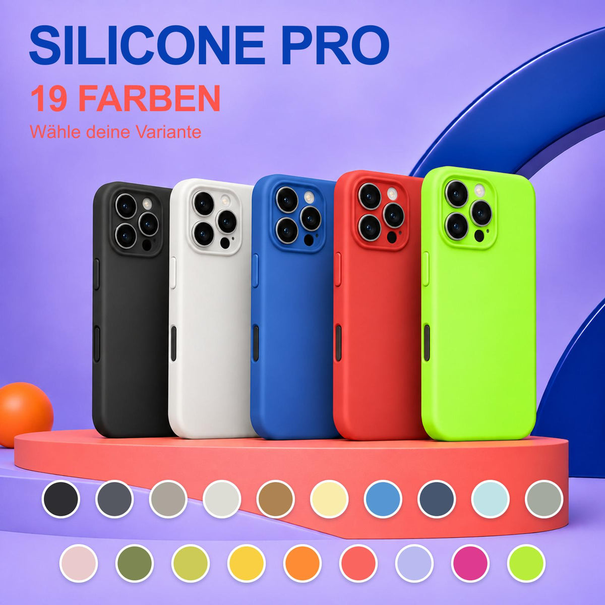 iPhone 16 Pro Max - Silikon Hülle Soft-Touch Anthrazit