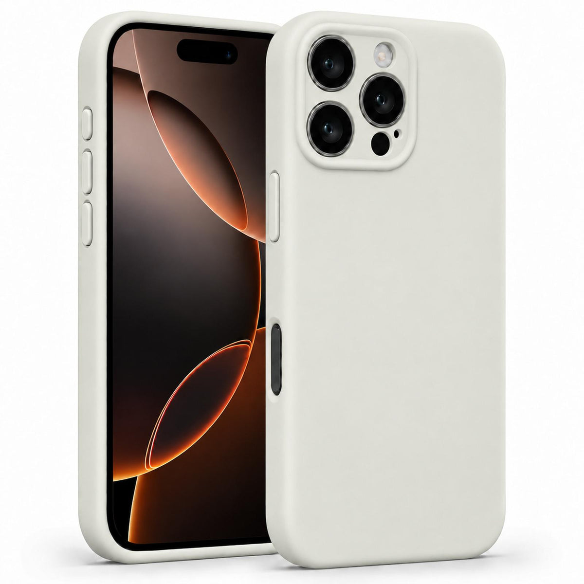 iPhone 16 Pro - Silikon Hülle Soft-Touch Antikweiß