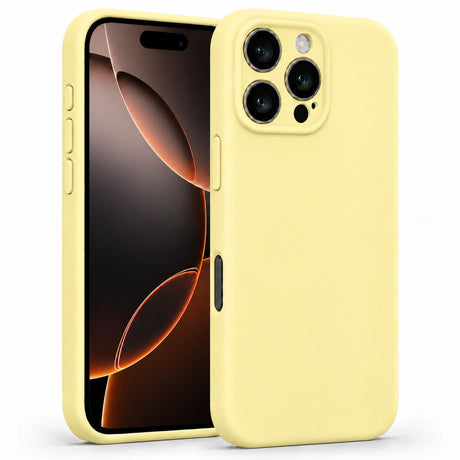 iPhone 16 Pro Max - Silikon Hülle Soft-Touch Buttercreme