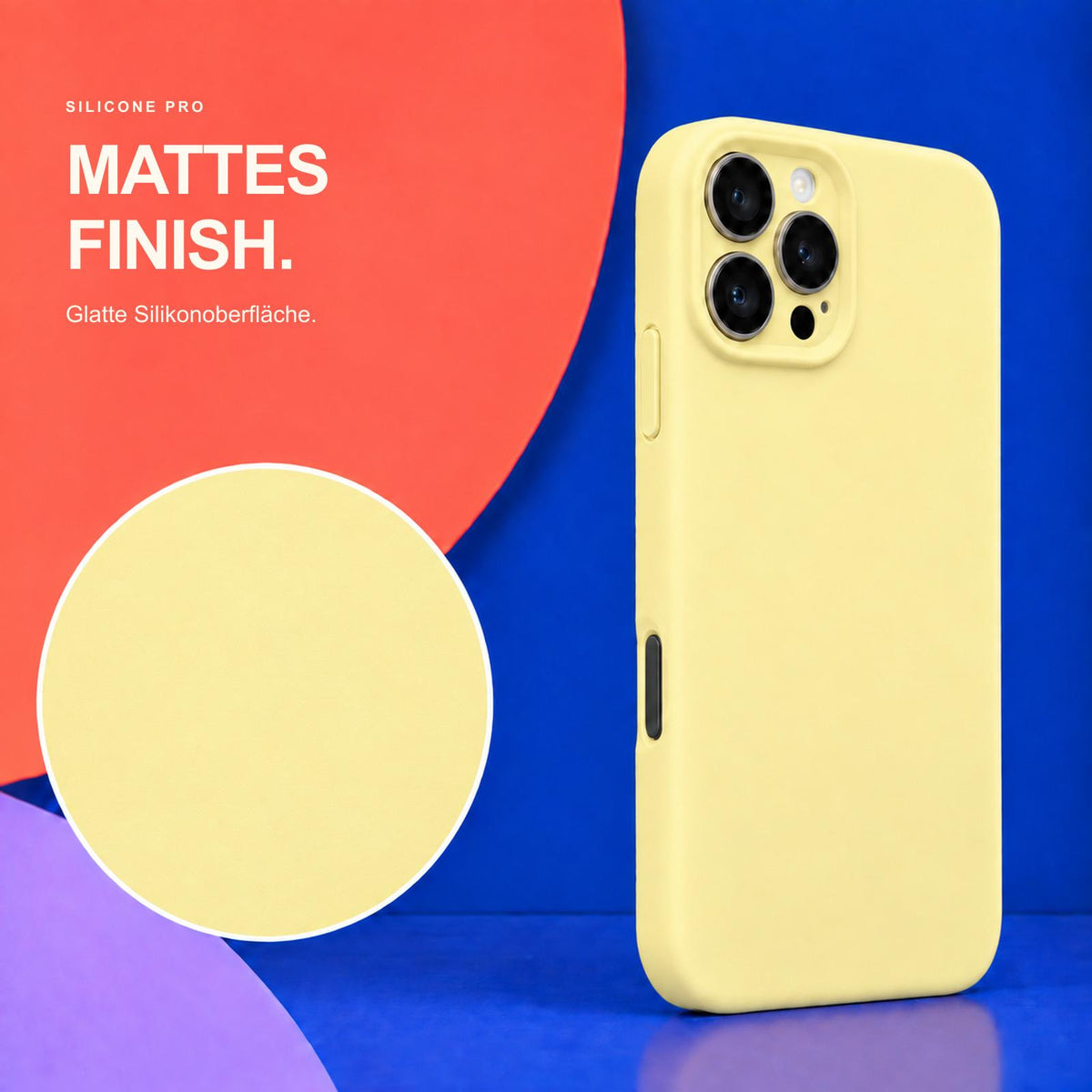 iPhone 16 Pro Max - Silikon Hülle Soft-Touch Buttercreme