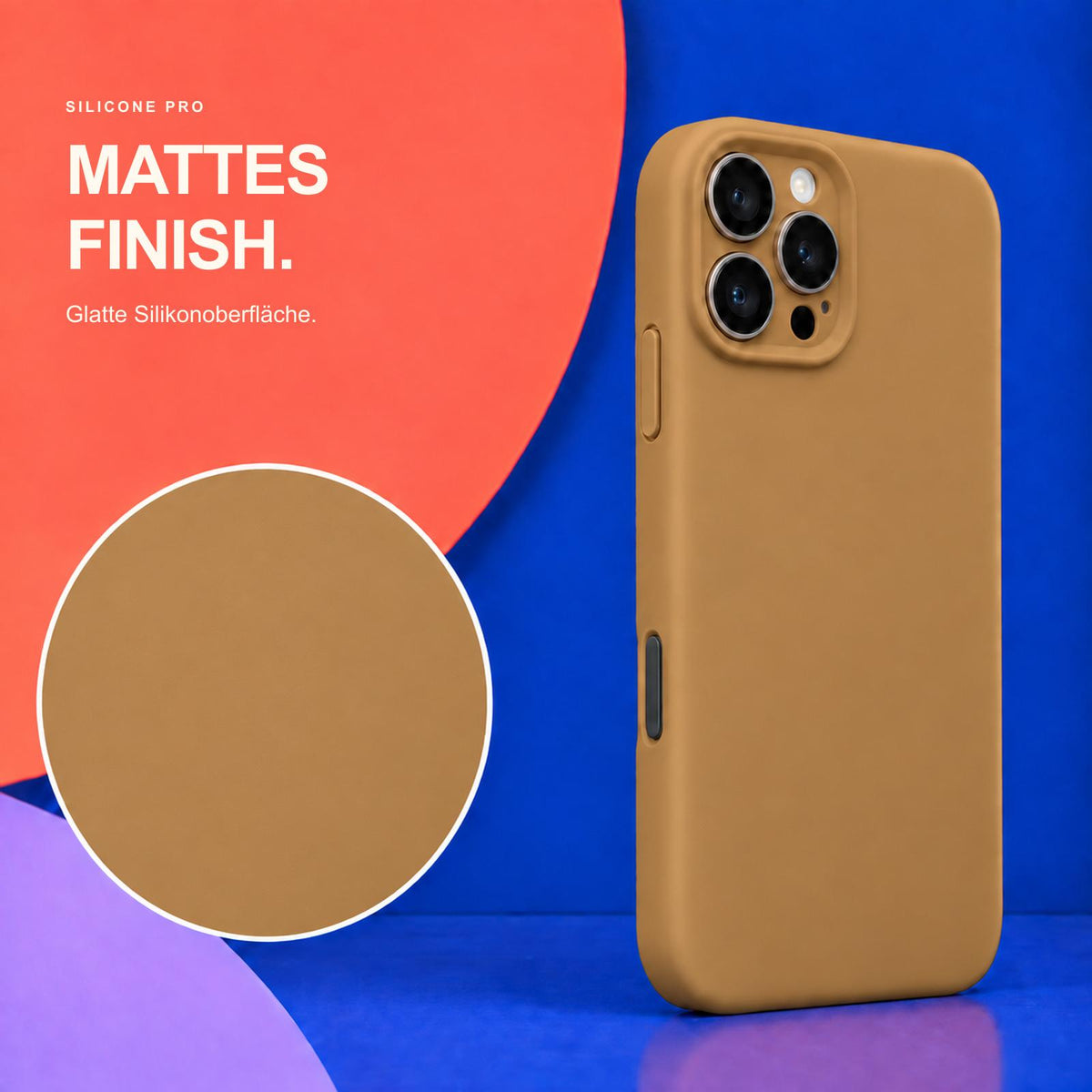 iPhone 16 Pro Max - Silikon Hülle Soft-Touch Khaki / Sand