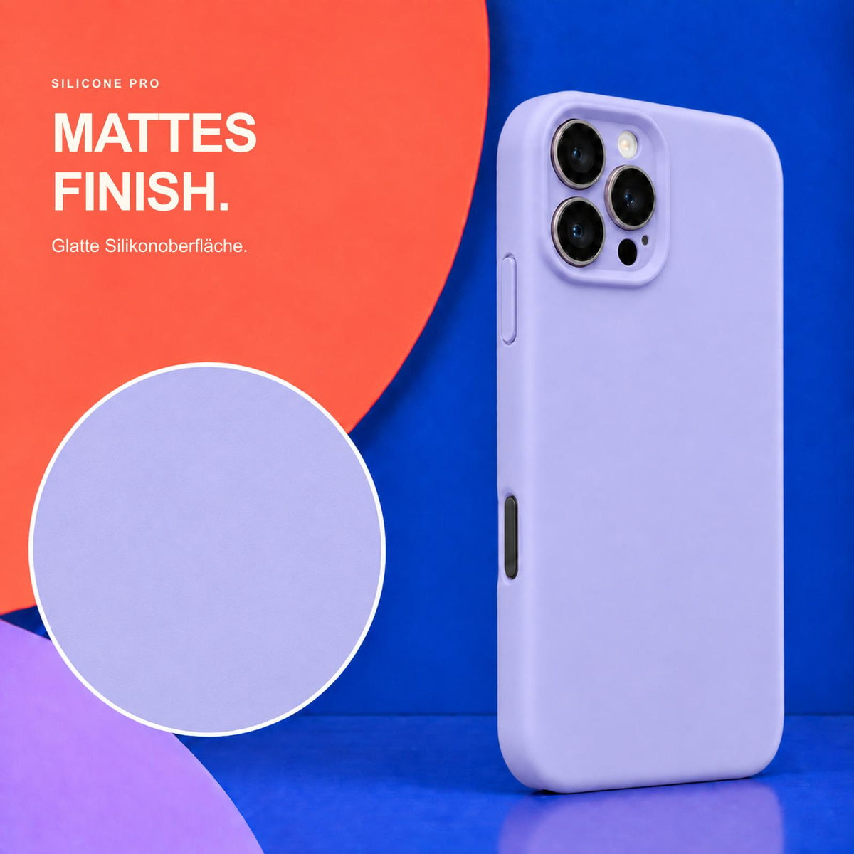 iPhone 16 Pro Max - Silikon Hülle Soft-Touch Lavendel