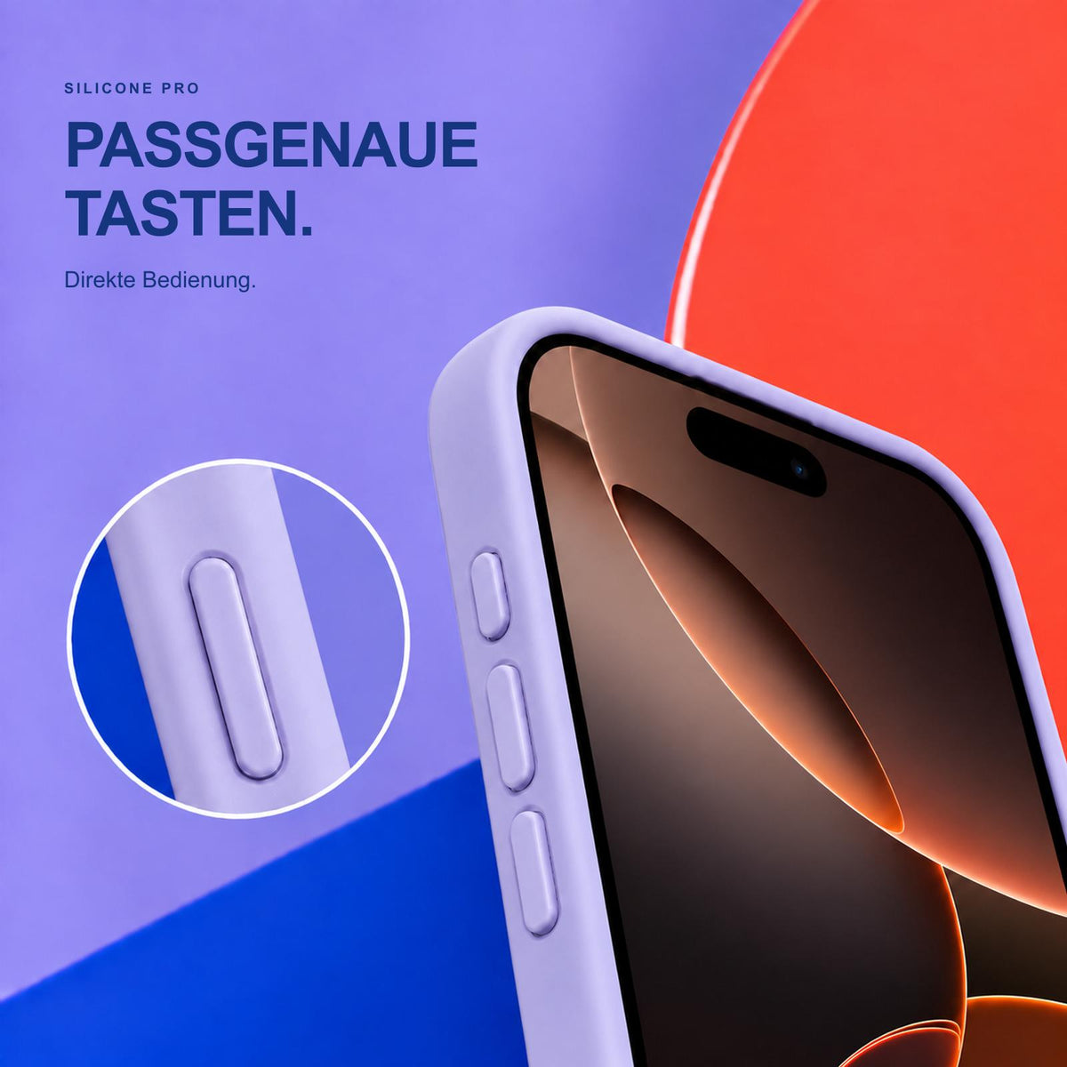 iPhone 16 Pro Max - Silikon Hülle Soft-Touch Lavendel