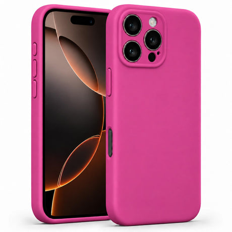 iPhone 16 Pro Max - Silikon Hülle Soft-Touch Magenta