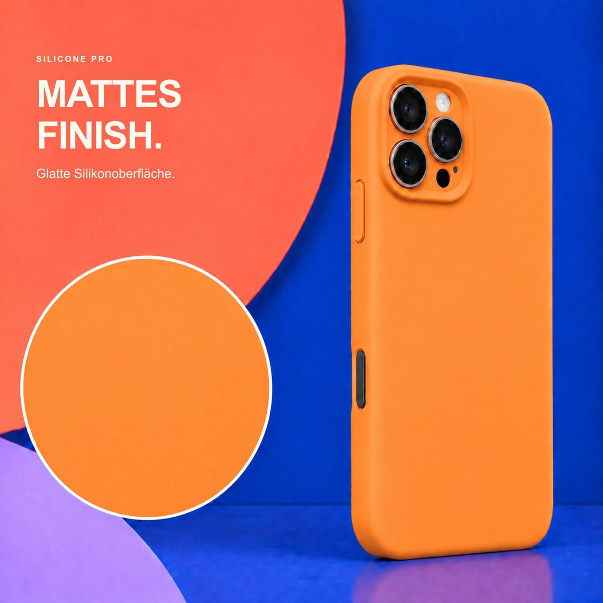 iPhone 16 Pro Max - Silikon Hülle Soft-Touch Mandarine