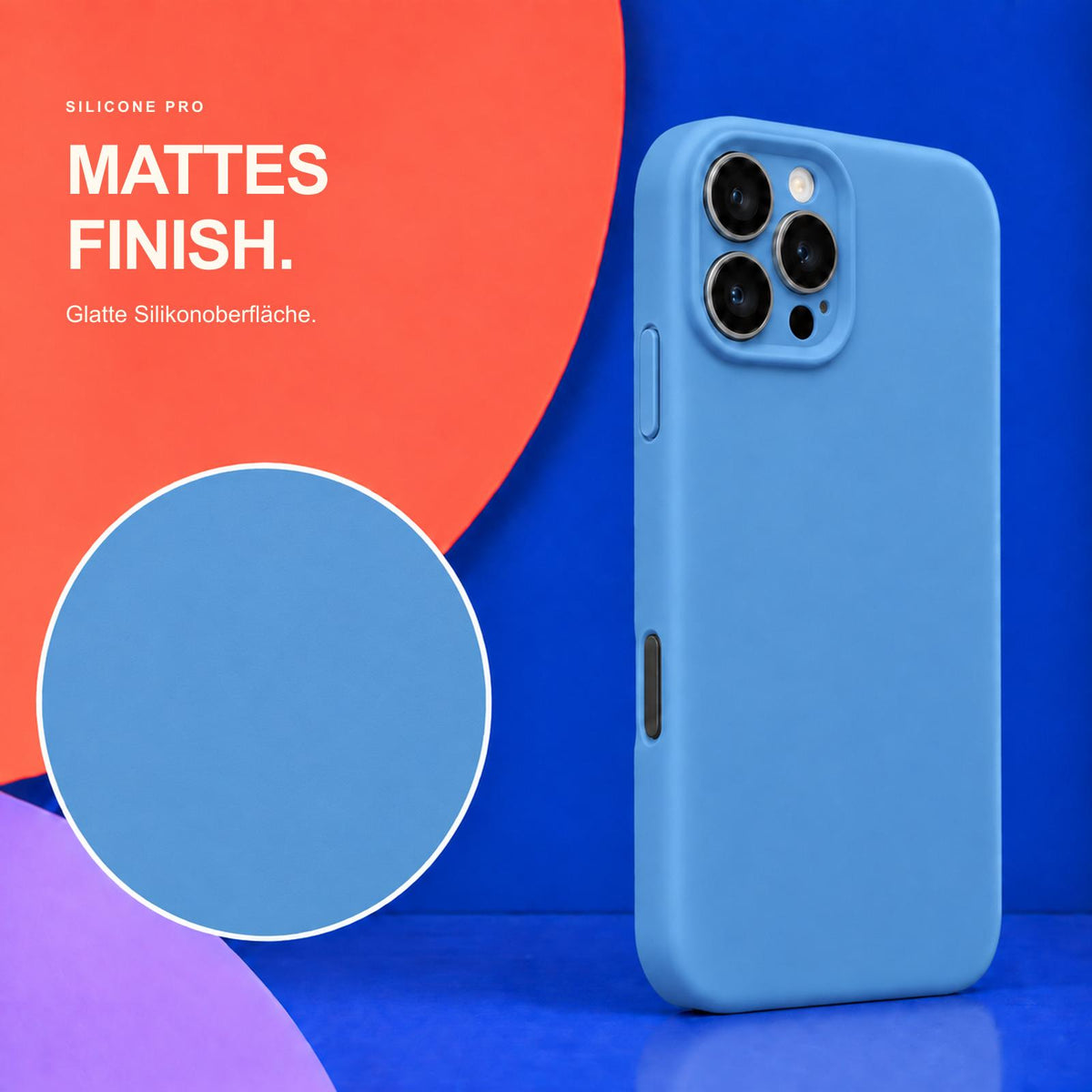 iPhone 16 Pro - Silikon Hülle Soft-Touch Marineblau