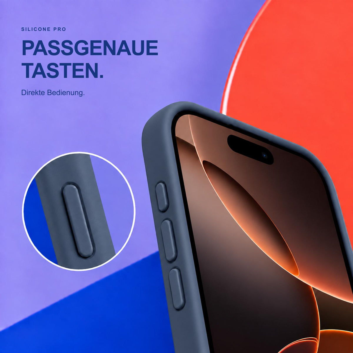 iPhone 16 Pro Max - Silikon Hülle Soft-Touch Mitternachtsblau