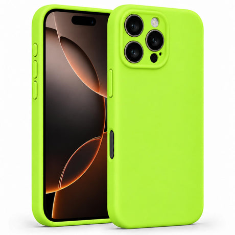 iPhone 16 Pro Max - Silikon Hülle Soft-Touch Neon-Grün