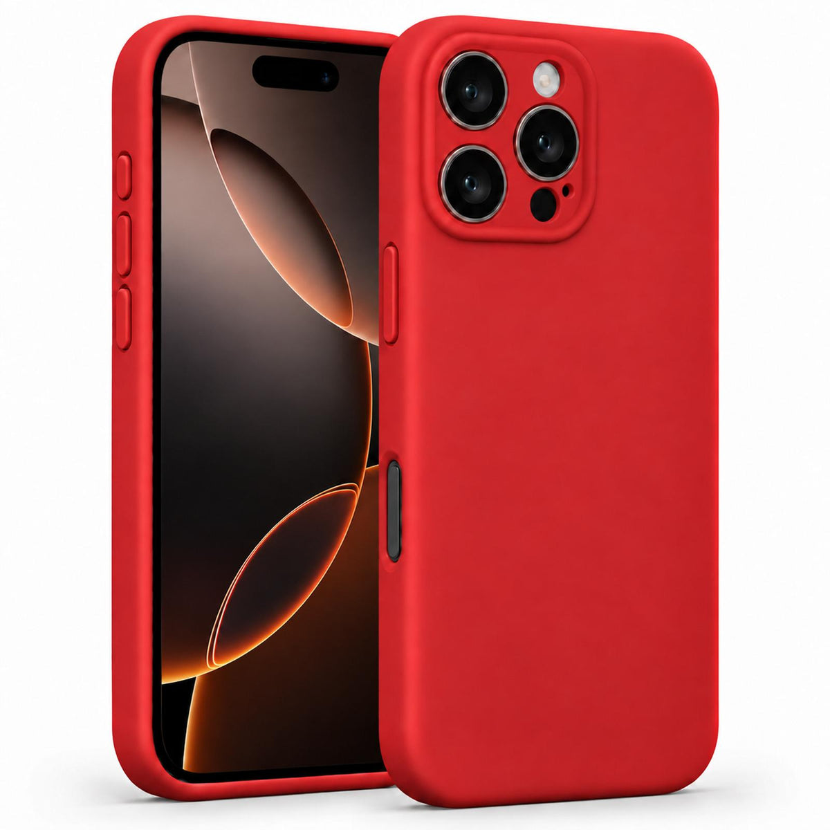 iPhone 16 Pro Max - Silikon Hülle Soft-Touch Rot