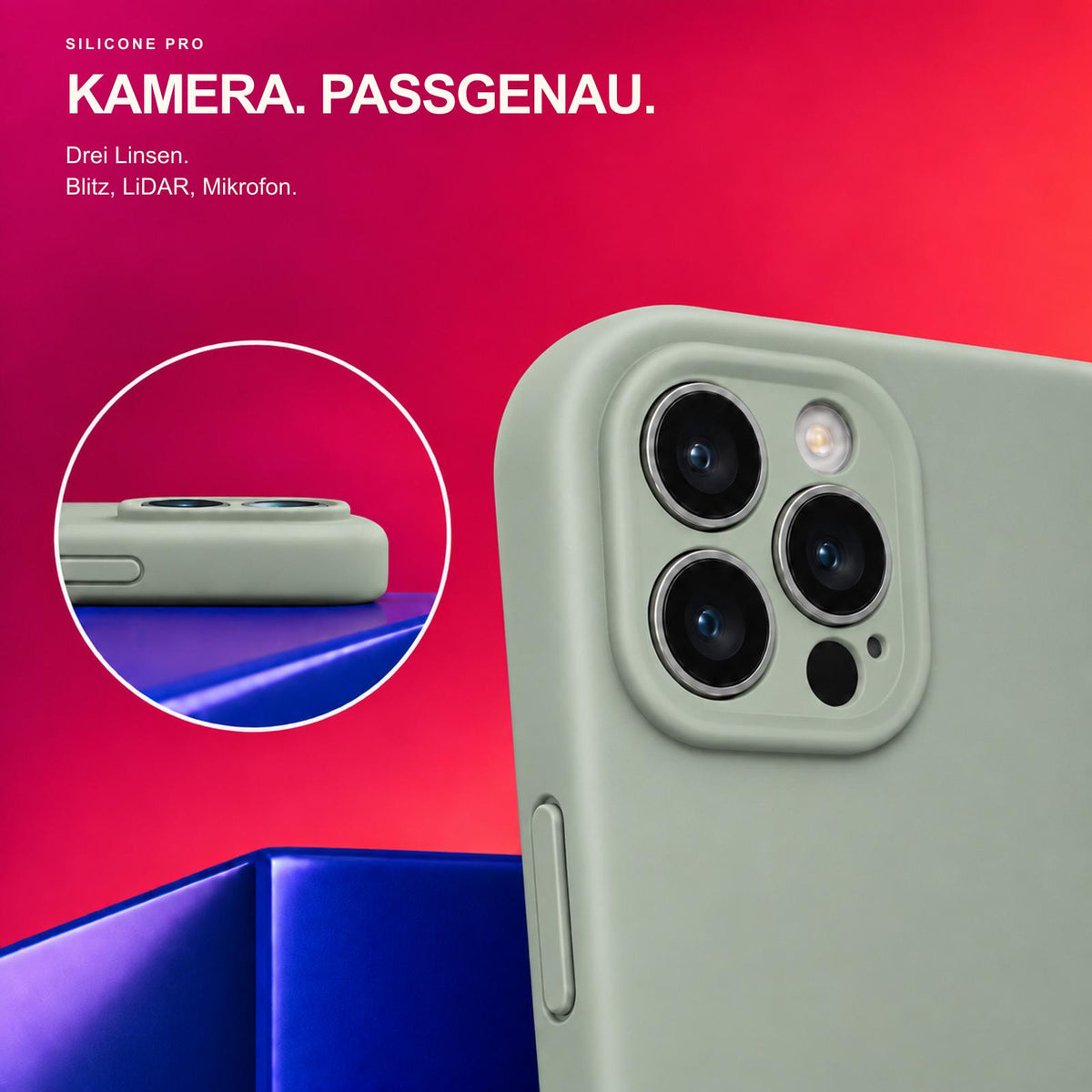 iPhone 16 Pro - Silikon Hülle Soft-Touch Salbei