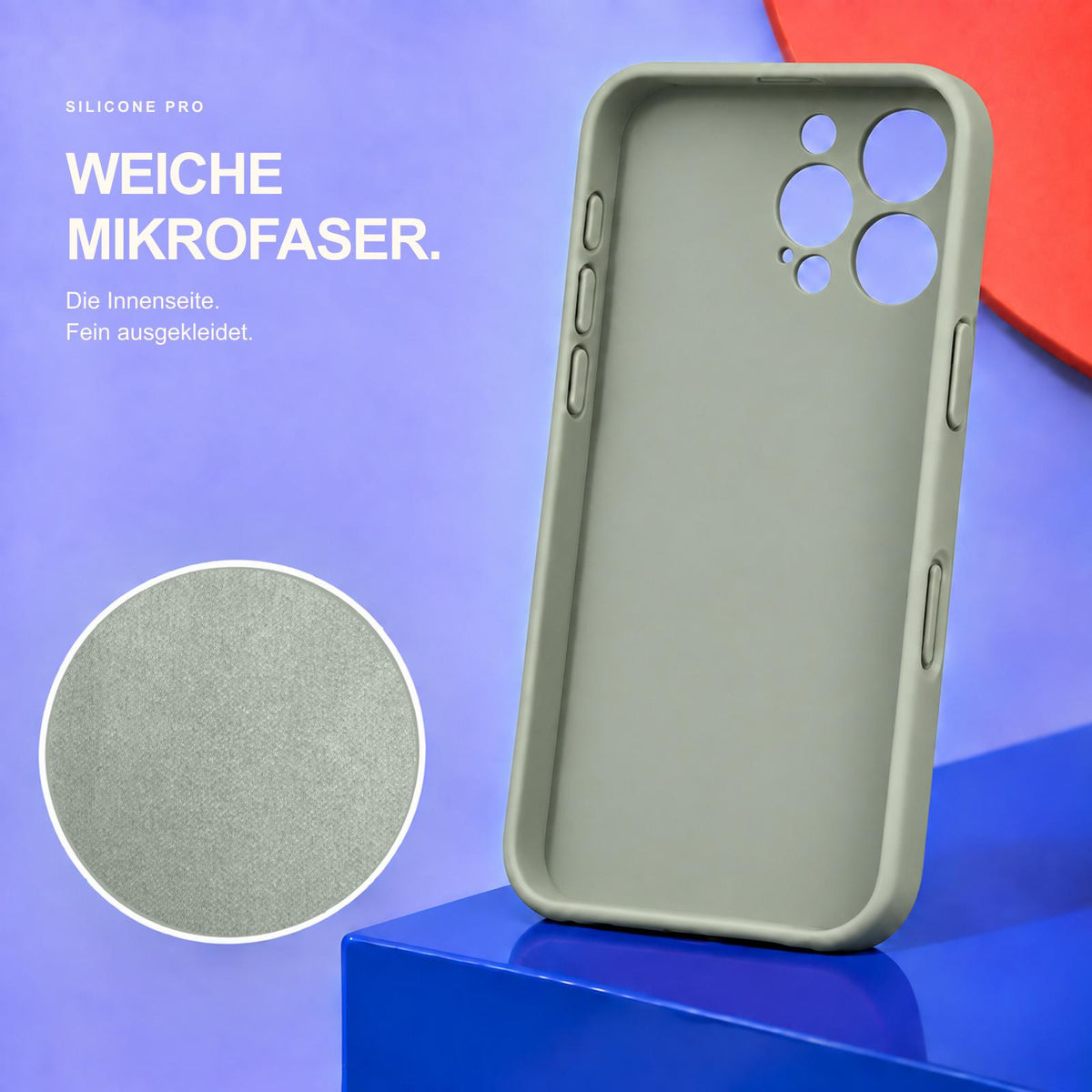 iPhone 16 Pro - Silikon Hülle Soft-Touch Salbei