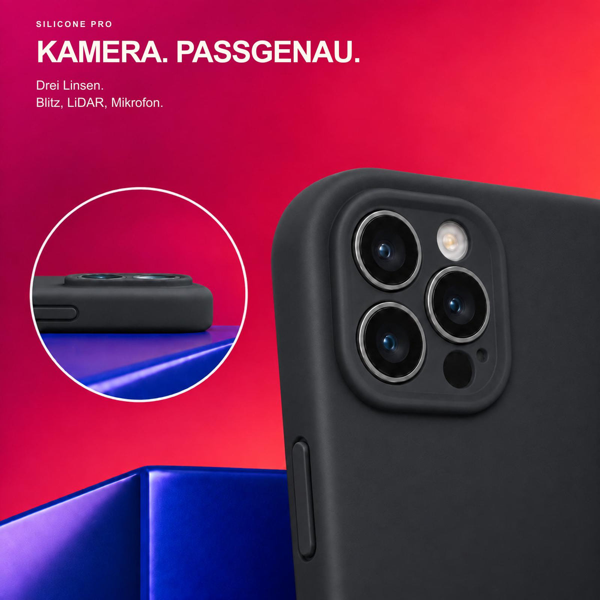 iPhone 16 Pro - Silikon Hülle Soft-Touch Schwarz