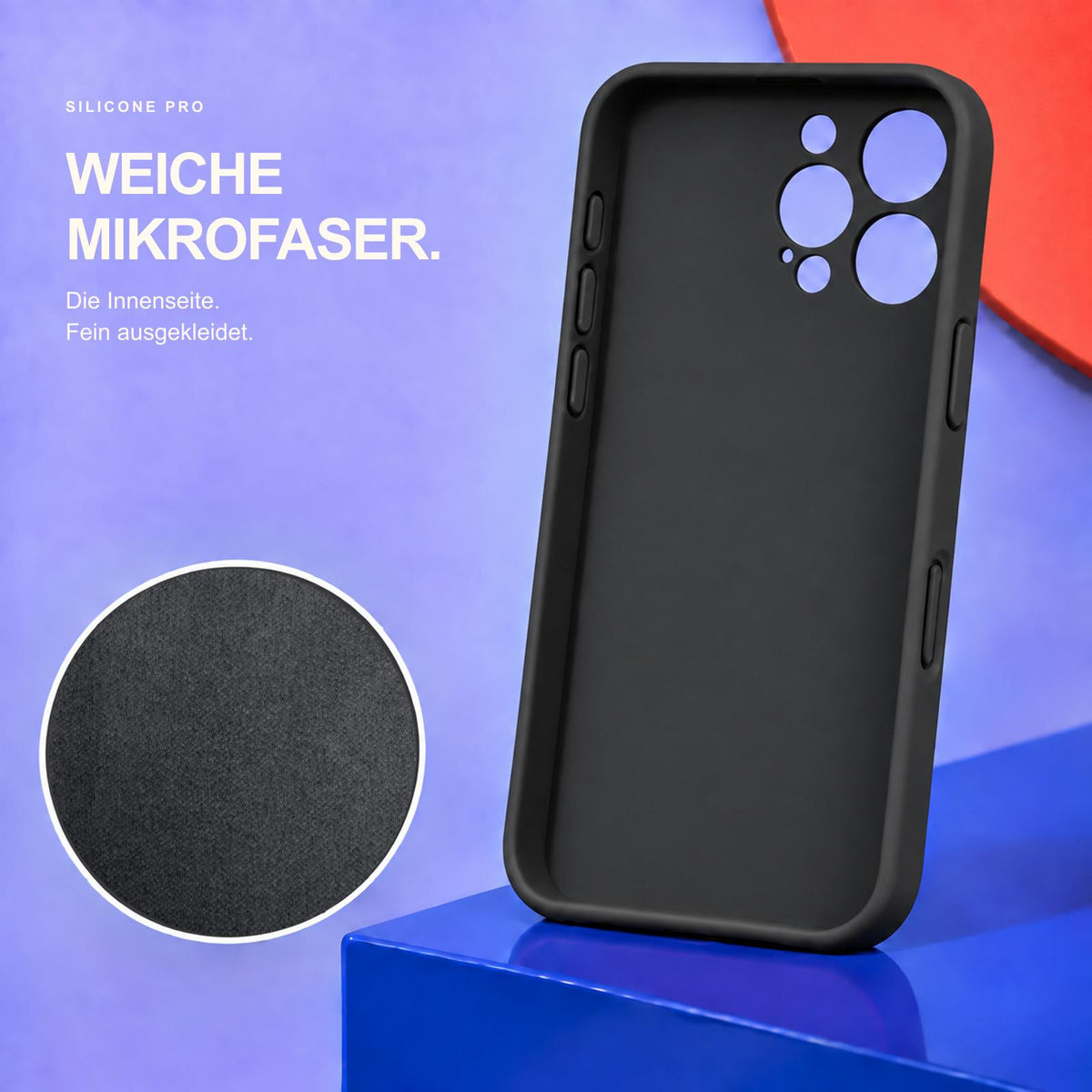 iPhone 16 Pro - Silikon Hülle Soft-Touch Schwarz