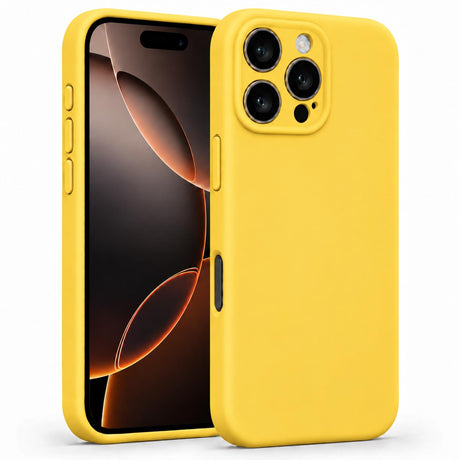 iPhone 16 Pro Max - Silikon Hülle Soft-Touch Sonnenblumen-Gelb