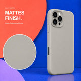 iPhone 16 Pro Max - Silikon Hülle Soft-Touch Steingrau