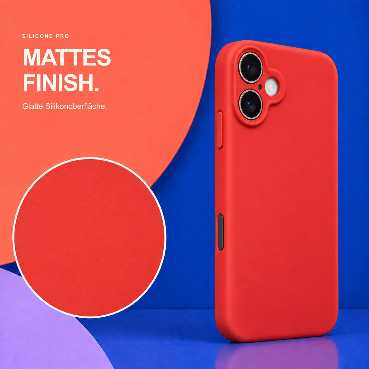 iPhone 16 - Silikon Hülle Soft-Touch Rot