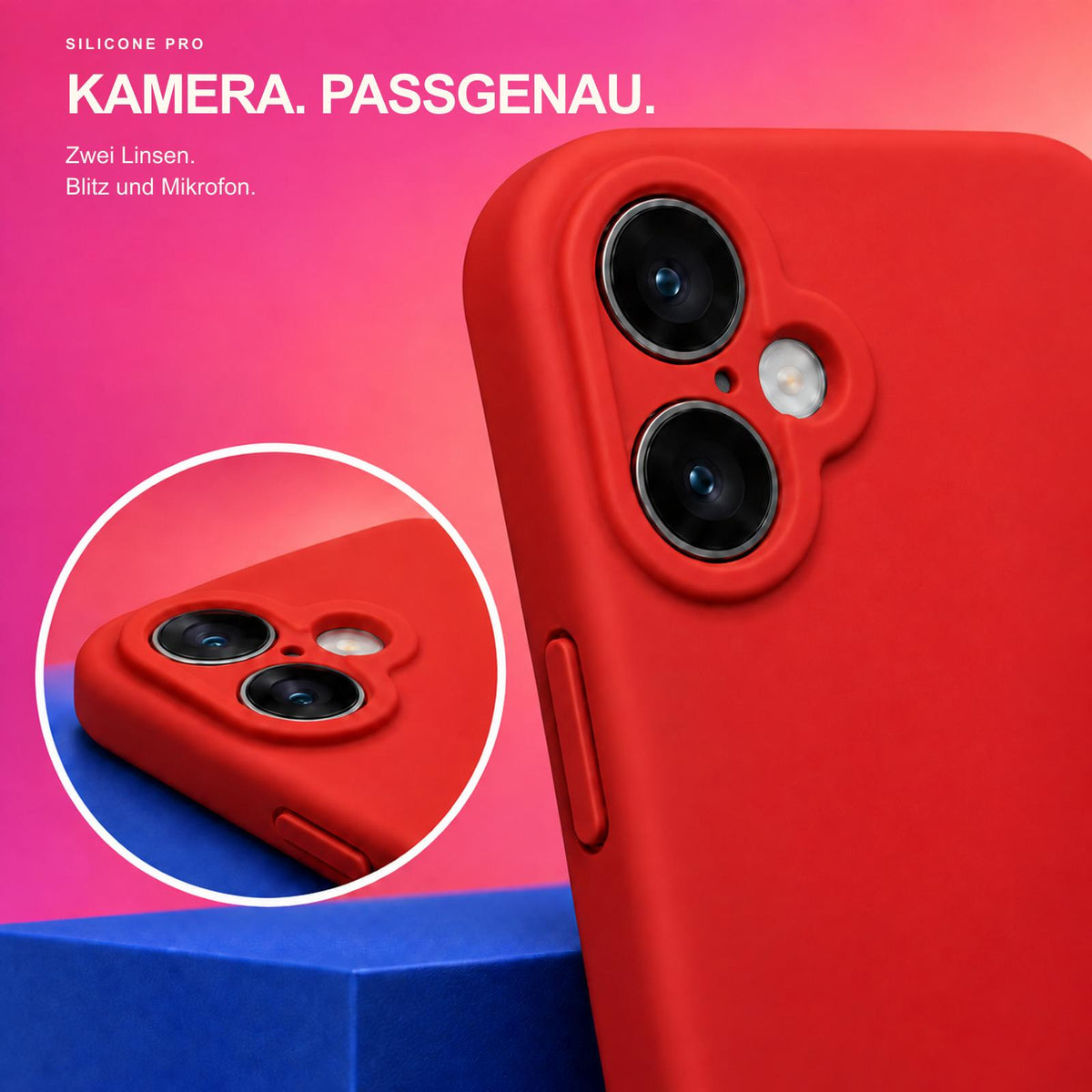 iPhone 16 - Silikon Hülle Soft-Touch Rot