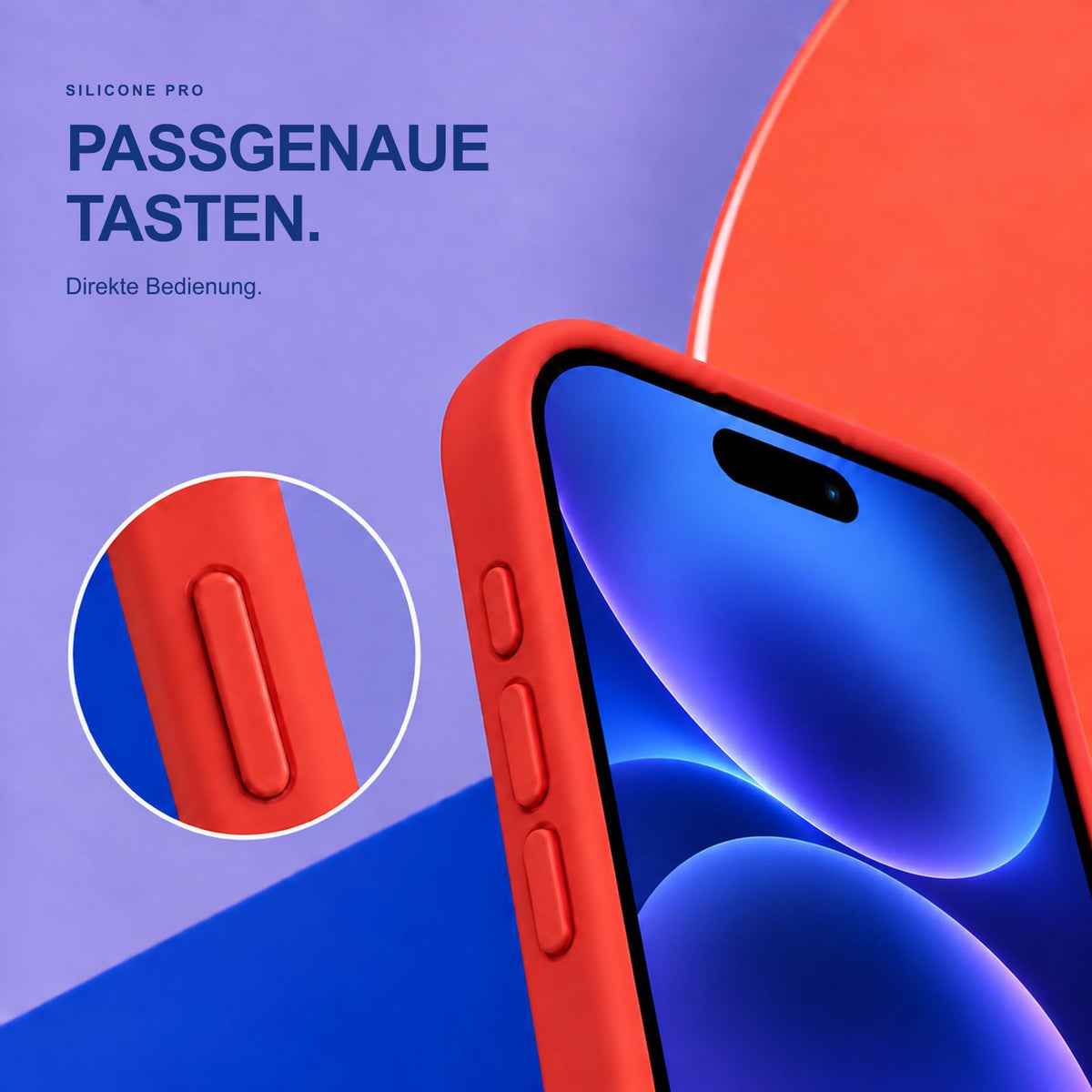 iPhone 16 - Silikon Hülle Soft-Touch Rot