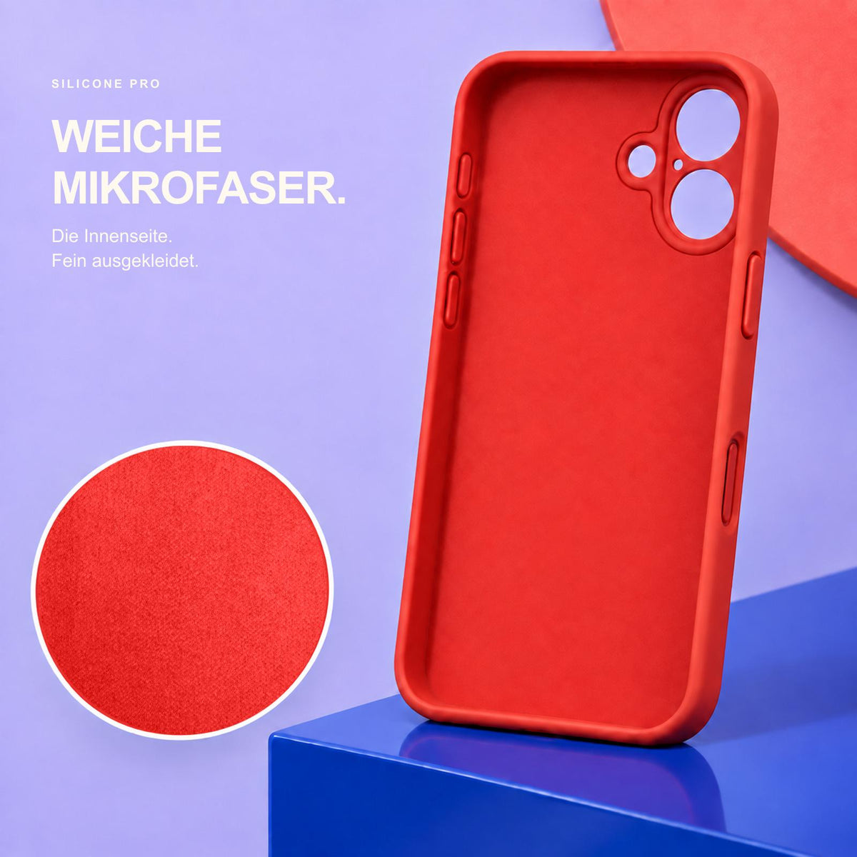 iPhone 16 - Silikon Hülle Soft-Touch Rot