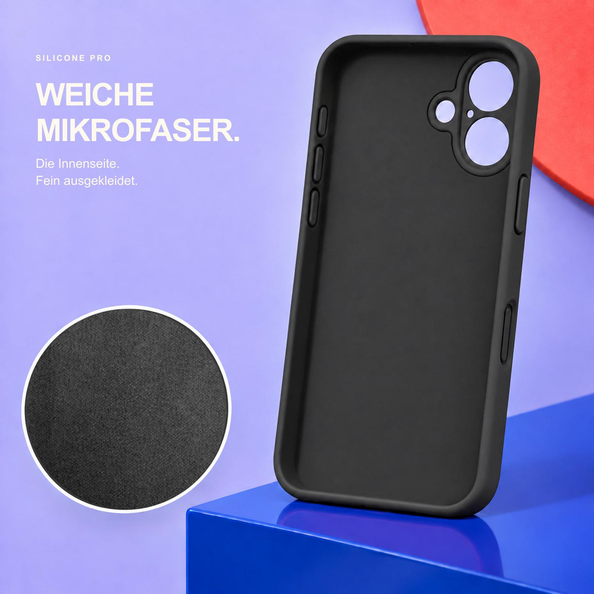 iPhone 16 - Silikon Hülle Soft-Touch Schwarz