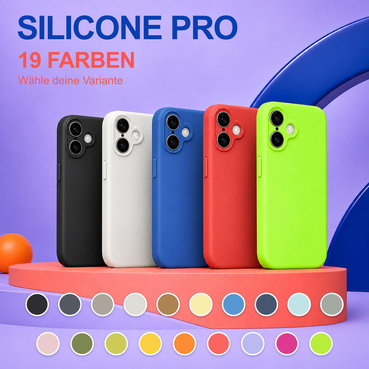 iPhone 16 - Silikon Hülle Soft-Touch Schwarz