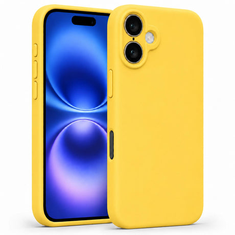 iPhone 16 - Silikon Hülle Soft-Touch Sonnenblumen-Gelb