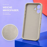iPhone 16 - Silikon Hülle Soft-Touch Steingrau