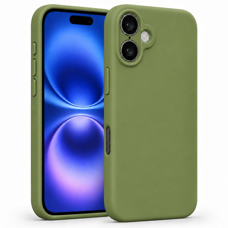 iPhone 16 - Silikon Hülle Soft-Touch Tannengrün
