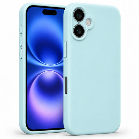 iPhone 16 - Silikon Hülle Soft-Touch Wolkenblau