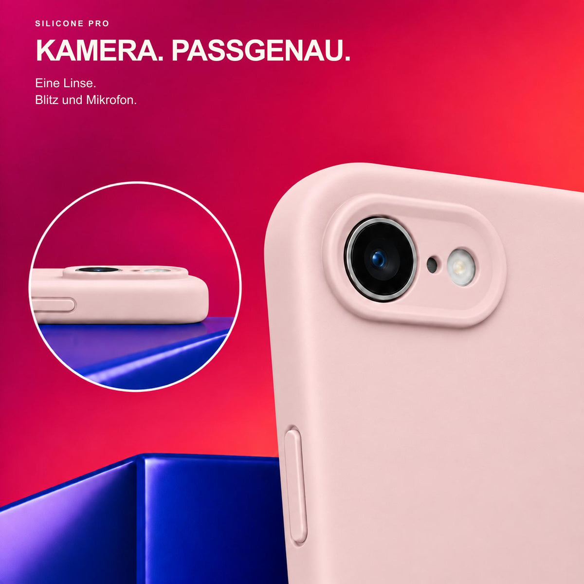 iPhone 16e / 17e - Silikon Hülle Soft-Touch Altrosa