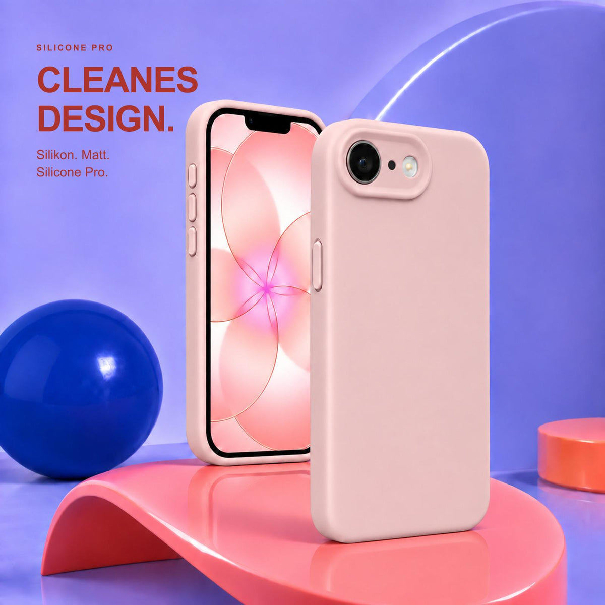 iPhone 16e / 17e - Silikon Hülle Soft-Touch Altrosa