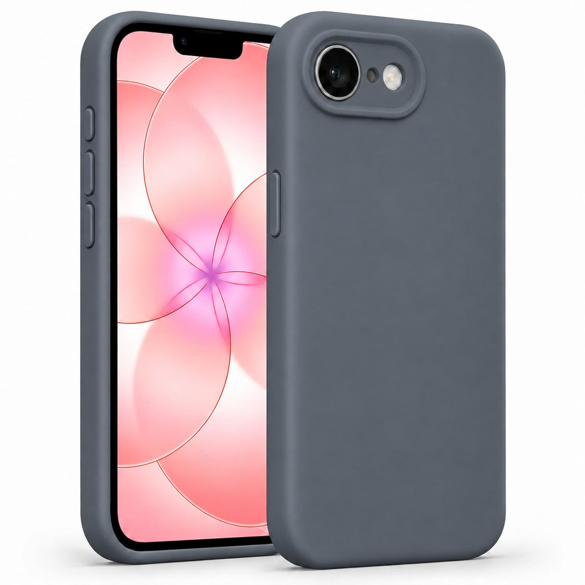 iPhone 16e / 17e - Silikon Hülle Soft-Touch Anthrazit