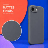 iPhone 16e / 17e - Silikon Hülle Soft-Touch Anthrazit