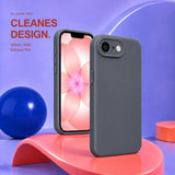 iPhone 16e / 17e - Silikon Hülle Soft-Touch Anthrazit