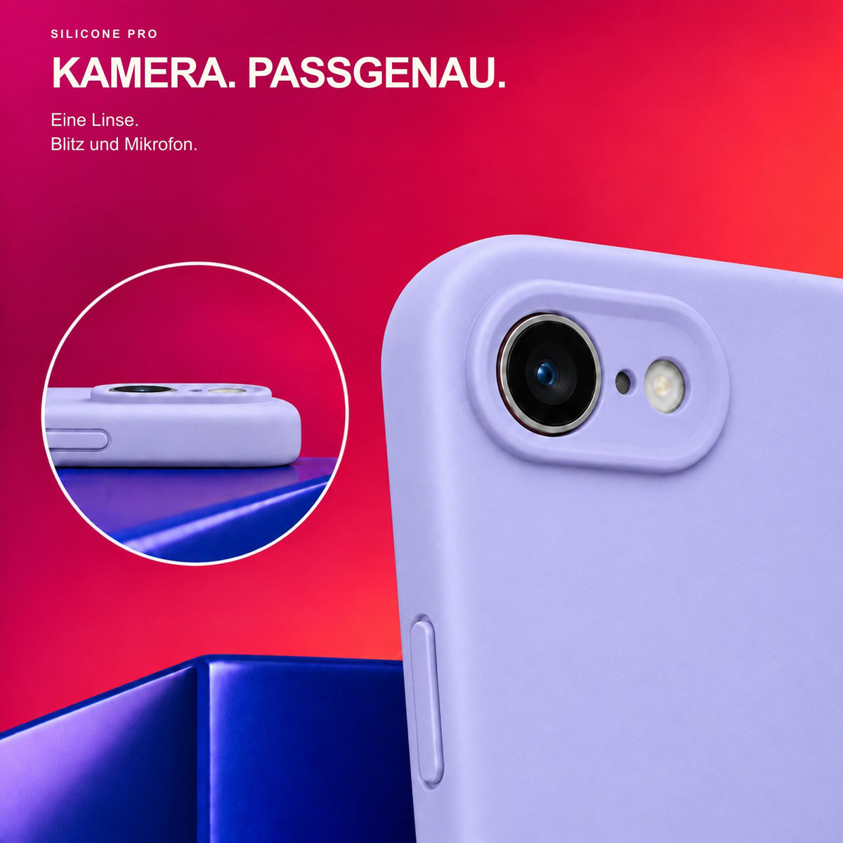 iPhone 16e / 17e - Silikon Hülle Soft-Touch Lavendel