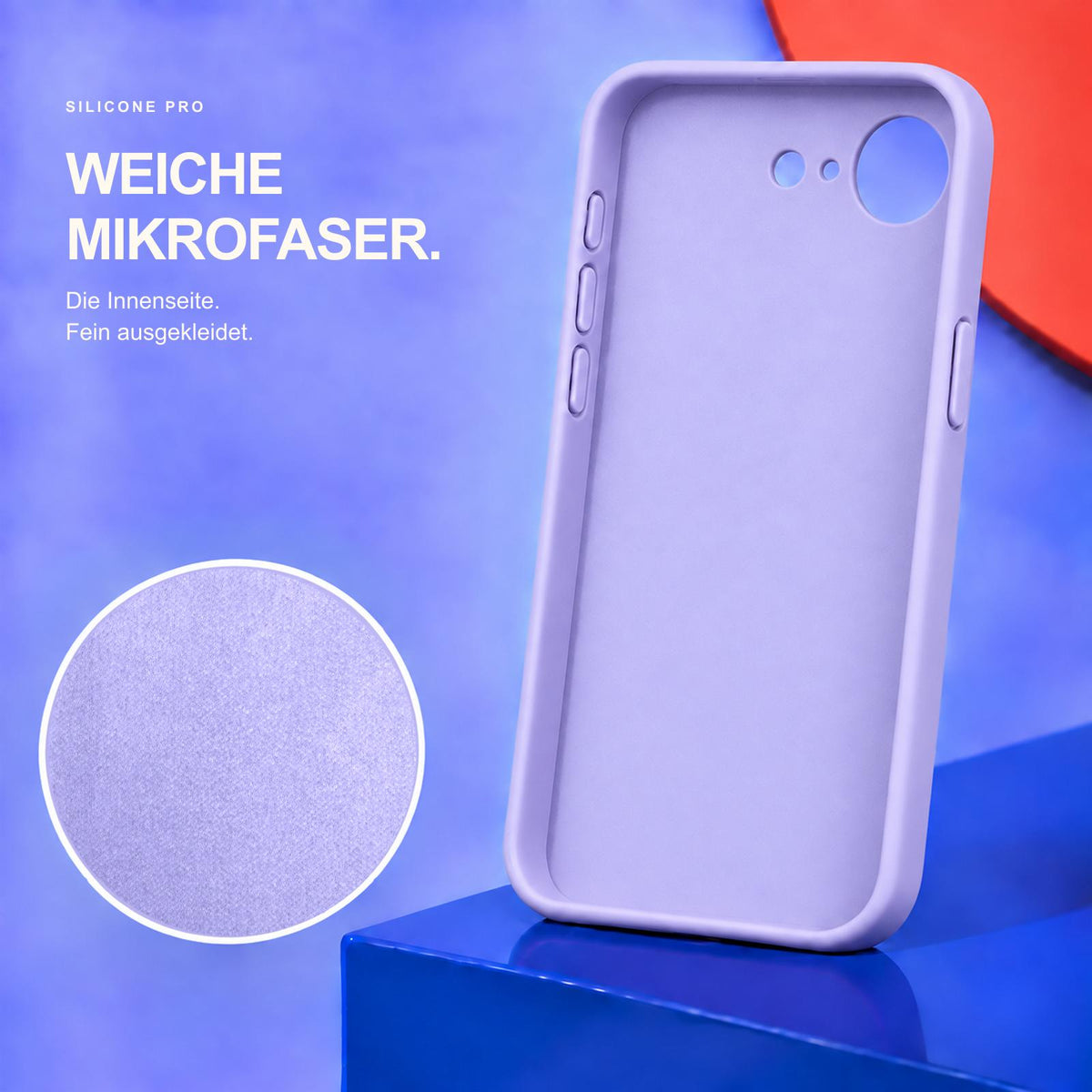 iPhone 16e / 17e - Silikon Hülle Soft-Touch Lavendel