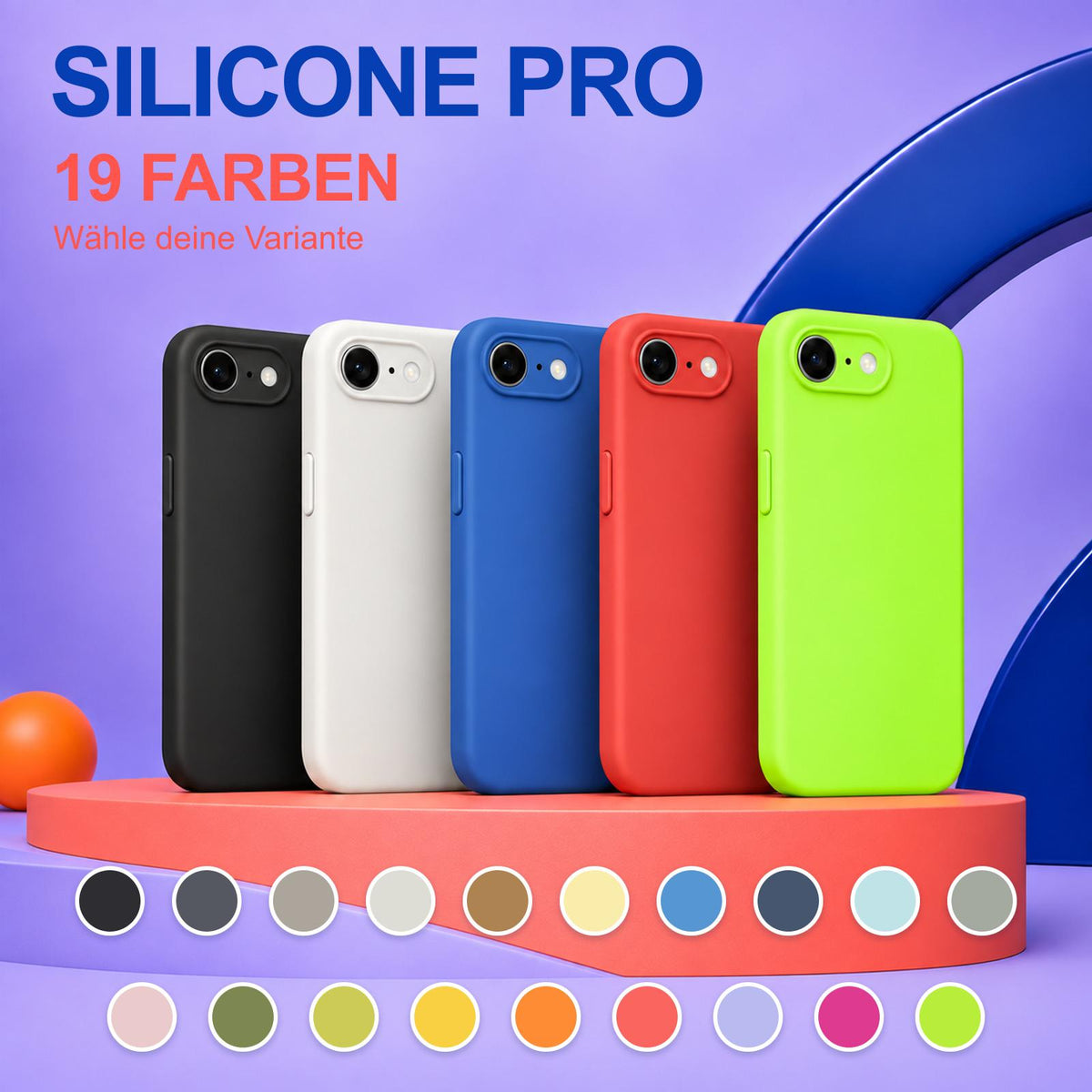iPhone 16e / 17e - Silikon Hülle Soft-Touch Lavendel