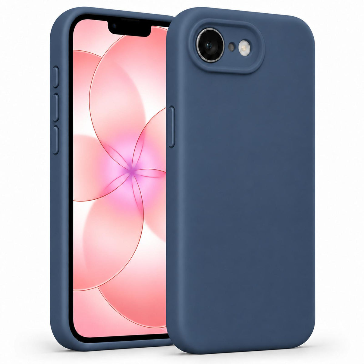 iPhone 16e / 17e - Silikon Hülle Soft-Touch Mitternachtsblau
