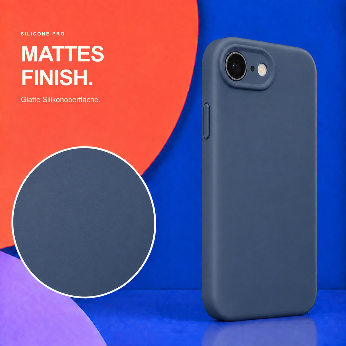 iPhone 16e / 17e - Silikon Hülle Soft-Touch Mitternachtsblau