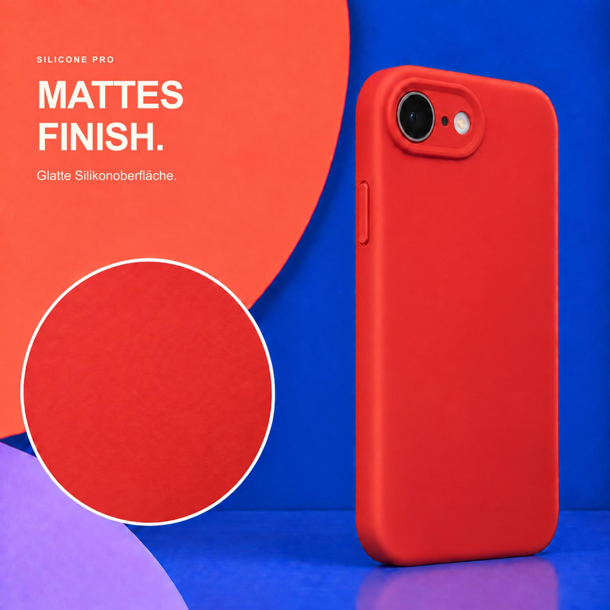 iPhone 16e / 17e - Silikon Hülle Soft-Touch Rot