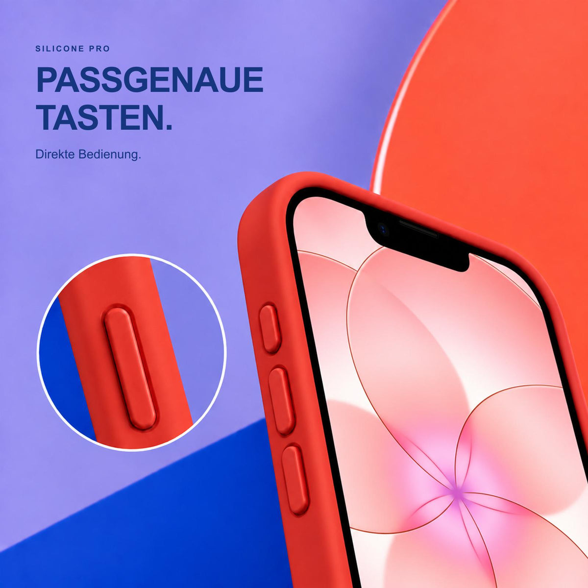 iPhone 16e / 17e - Silikon Hülle Soft-Touch Rot