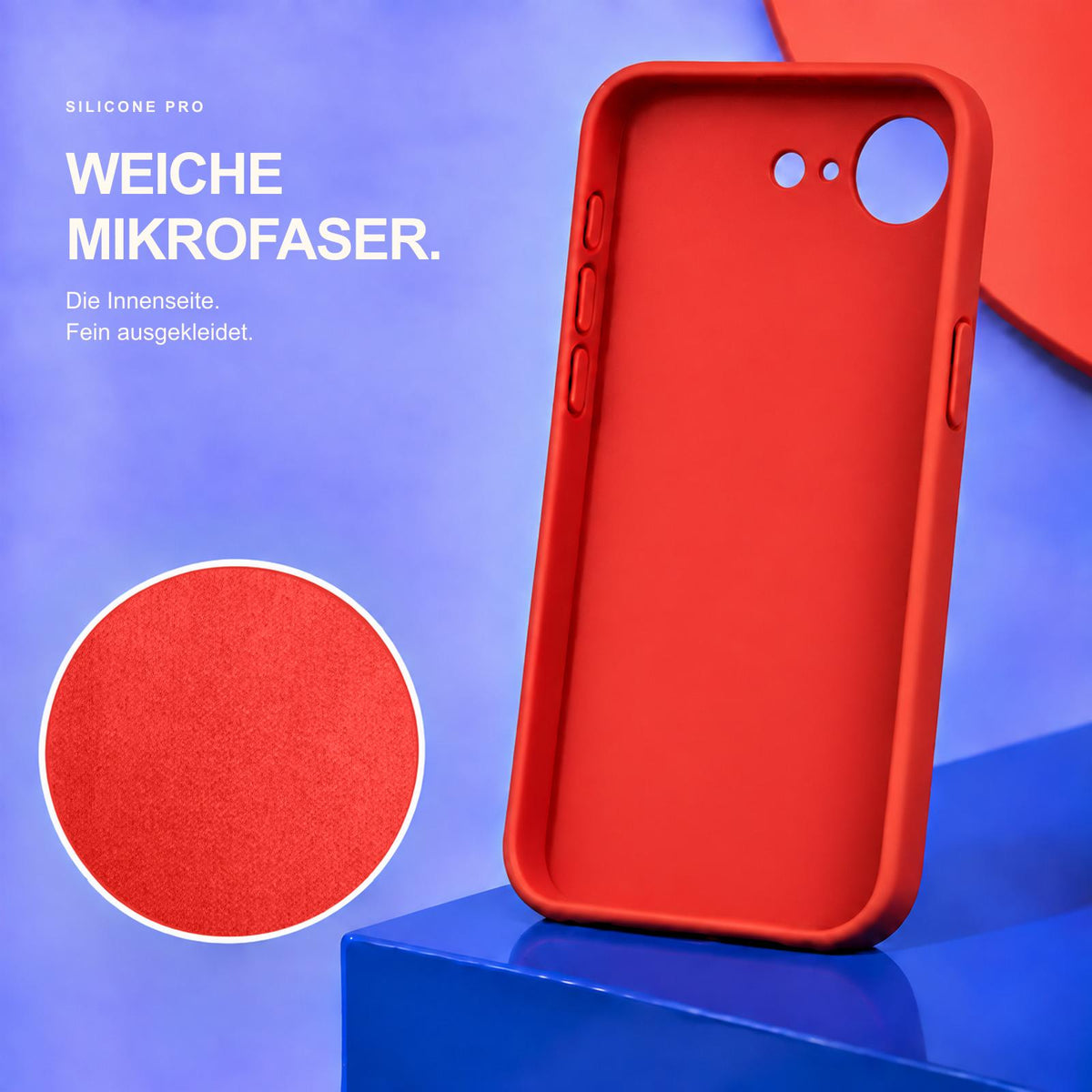 iPhone 16e / 17e - Silikon Hülle Soft-Touch Rot
