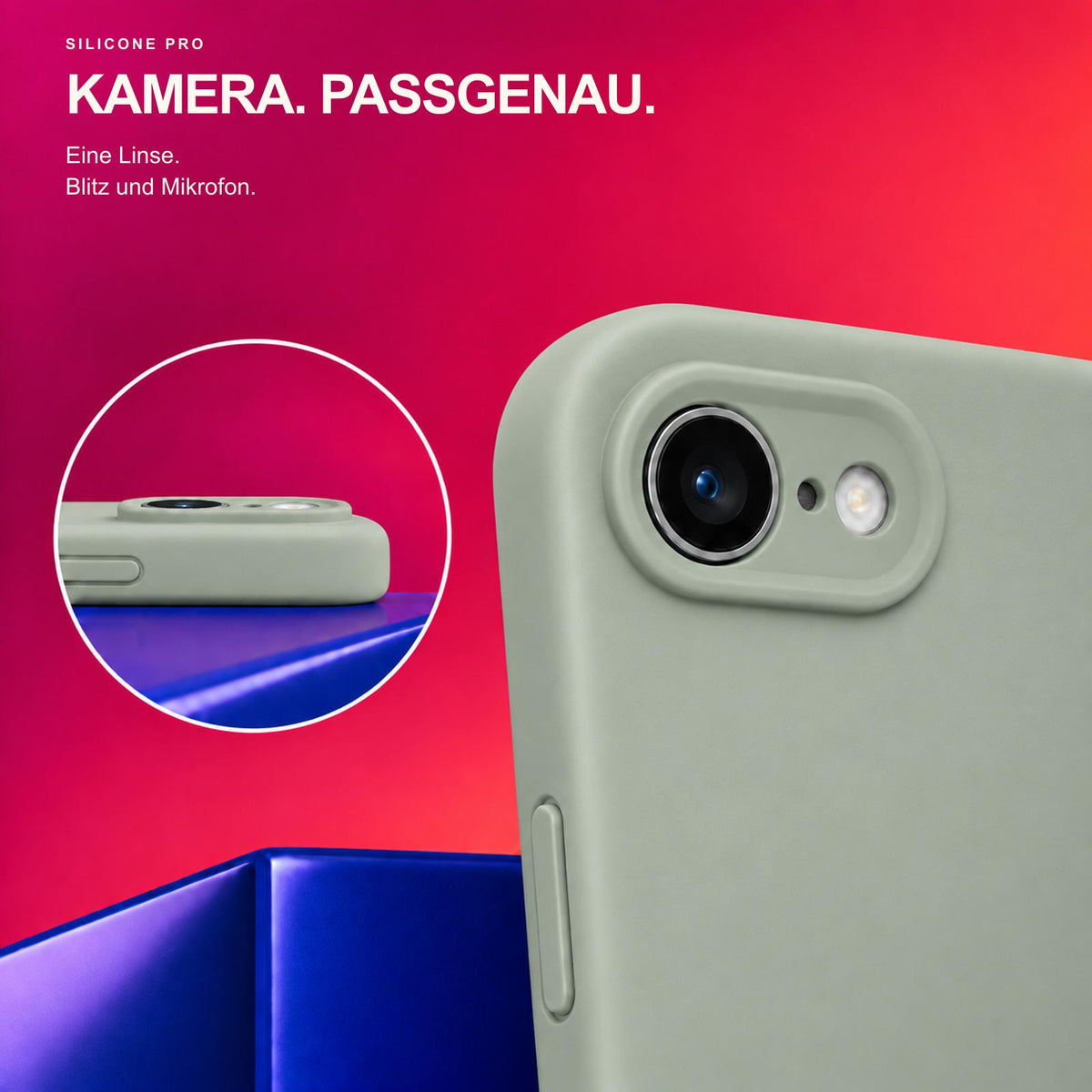 iPhone 16e / 17e - Silikon Hülle Soft-Touch Salbei