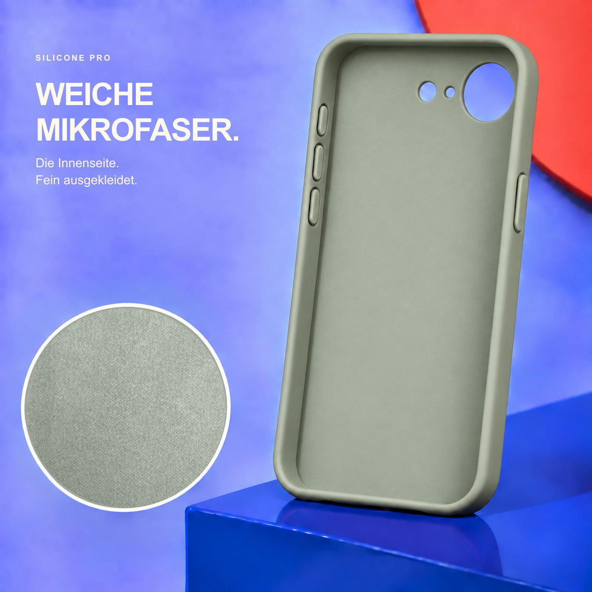 iPhone 16e / 17e - Silikon Hülle Soft-Touch Salbei
